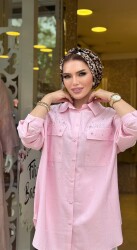 6905 LEYLA PEMBE GÖMLEK - 2
